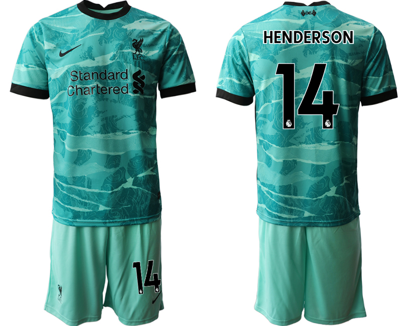 Men 2020-2021 club Liverpool away #14 green Soccer Jerseys